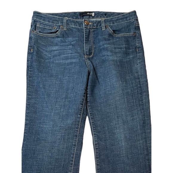 Seven7 Jeans Women's Size 32 Studio Flare Leg Mid Rise Stretch Blue Denim - Picture 3 of 10